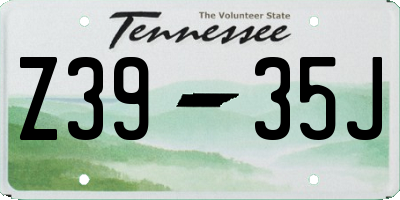 TN license plate Z3935J