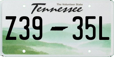 TN license plate Z3935L