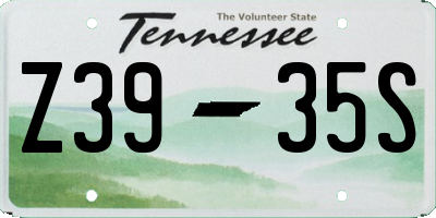 TN license plate Z3935S