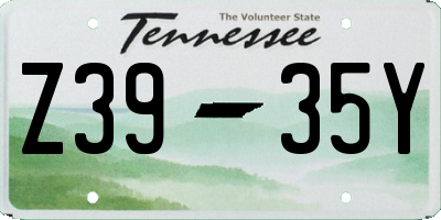 TN license plate Z3935Y