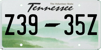 TN license plate Z3935Z