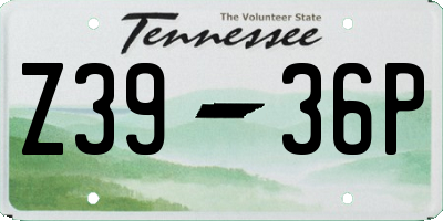 TN license plate Z3936P