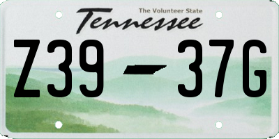 TN license plate Z3937G