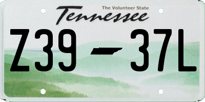 TN license plate Z3937L