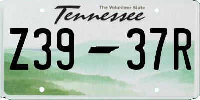 TN license plate Z3937R