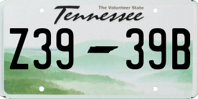 TN license plate Z3939B
