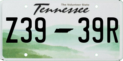 TN license plate Z3939R