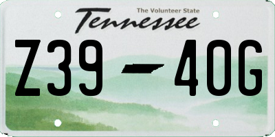 TN license plate Z3940G