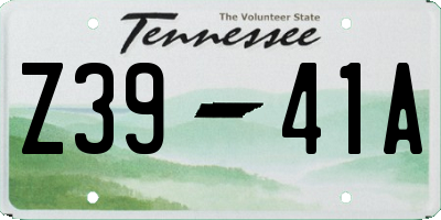 TN license plate Z3941A