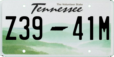 TN license plate Z3941M
