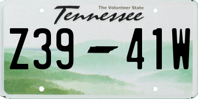 TN license plate Z3941W