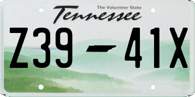 TN license plate Z3941X