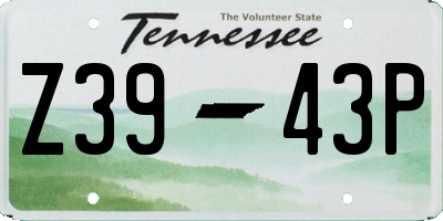 TN license plate Z3943P