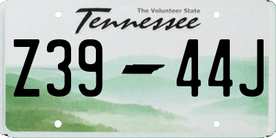 TN license plate Z3944J