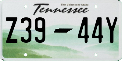 TN license plate Z3944Y