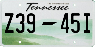 TN license plate Z3945I