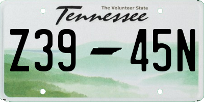 TN license plate Z3945N
