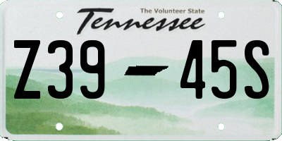 TN license plate Z3945S