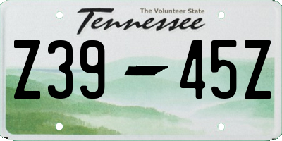 TN license plate Z3945Z
