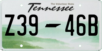 TN license plate Z3946B