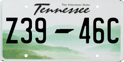 TN license plate Z3946C