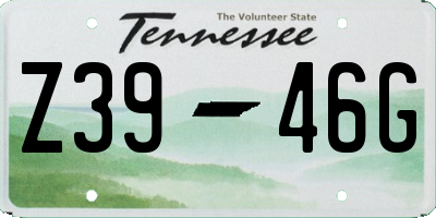 TN license plate Z3946G