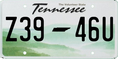 TN license plate Z3946U