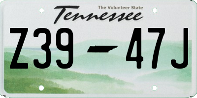 TN license plate Z3947J