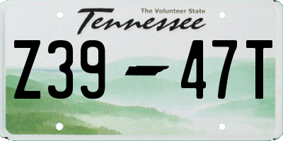 TN license plate Z3947T