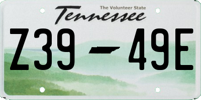 TN license plate Z3949E