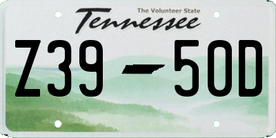 TN license plate Z3950D