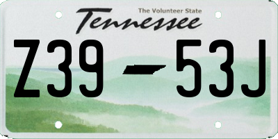 TN license plate Z3953J