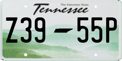 TN license plate Z3955P