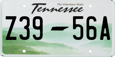 TN license plate Z3956A