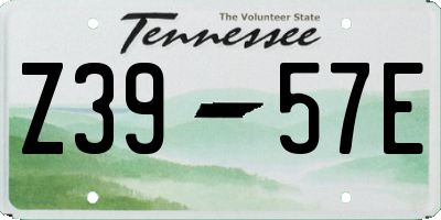 TN license plate Z3957E