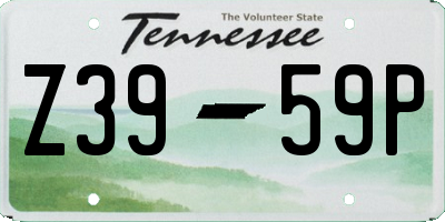 TN license plate Z3959P