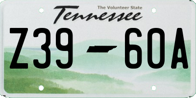TN license plate Z3960A