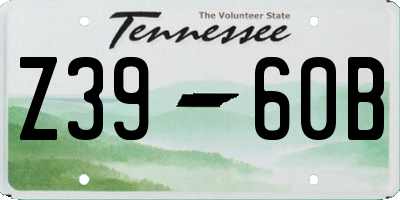 TN license plate Z3960B