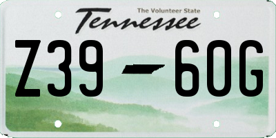 TN license plate Z3960G