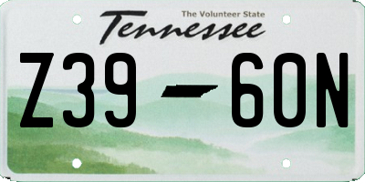 TN license plate Z3960N