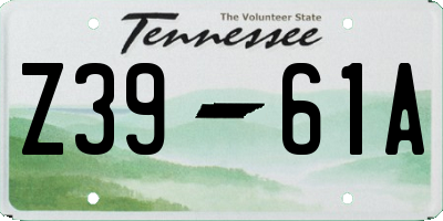 TN license plate Z3961A