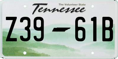 TN license plate Z3961B