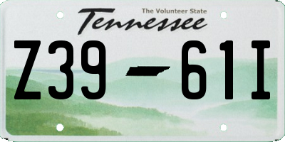 TN license plate Z3961I