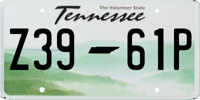 TN license plate Z3961P