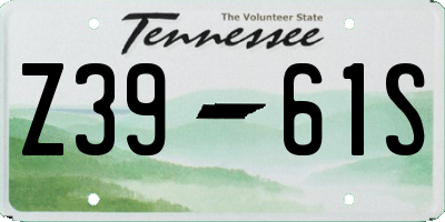 TN license plate Z3961S