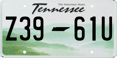 TN license plate Z3961U