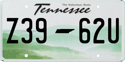 TN license plate Z3962U