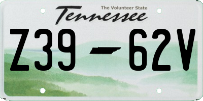 TN license plate Z3962V
