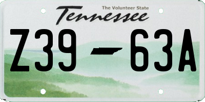 TN license plate Z3963A