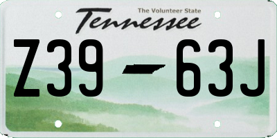 TN license plate Z3963J